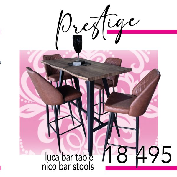 Luca bar table - nico bar stools