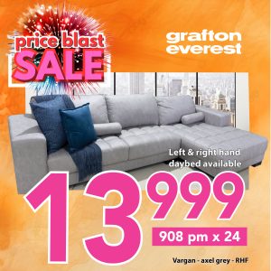 Vargan with chaise - Axel Grey - LHF or RHF