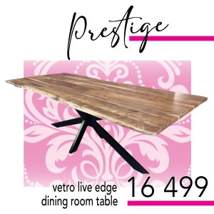 Vetro live edge dining room table