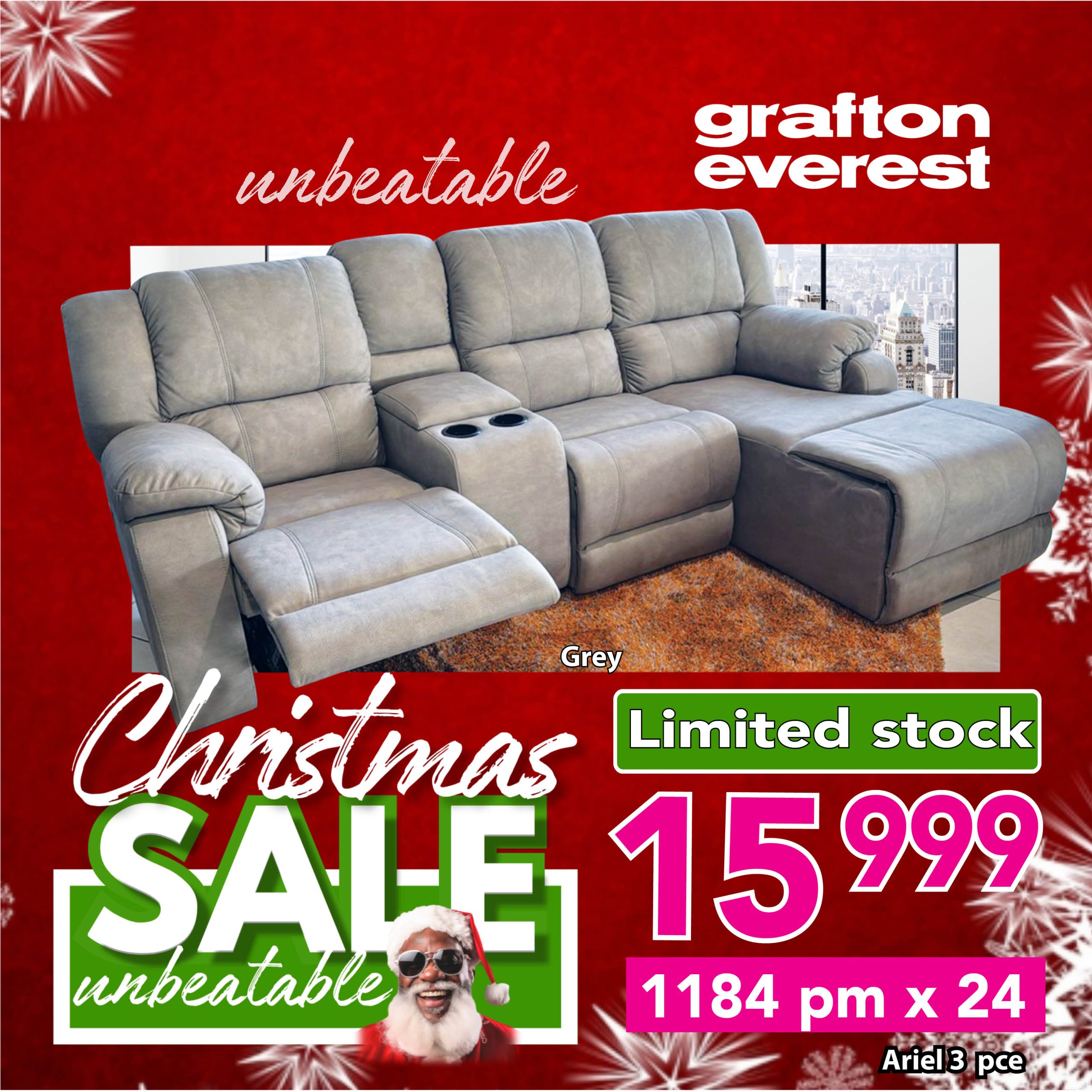 Grafton Everest Ariel – 3 pce – Grey