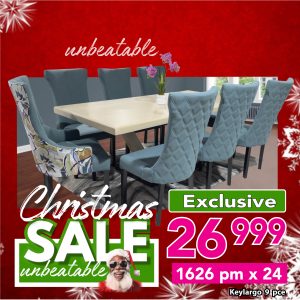 Keylargo 2.1m table & Knight chairs - Pixel Hydro