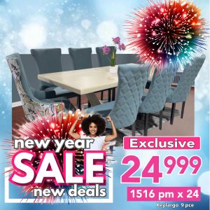 Keylargo 2.1m table & Knight chairs - Pixel Hydro