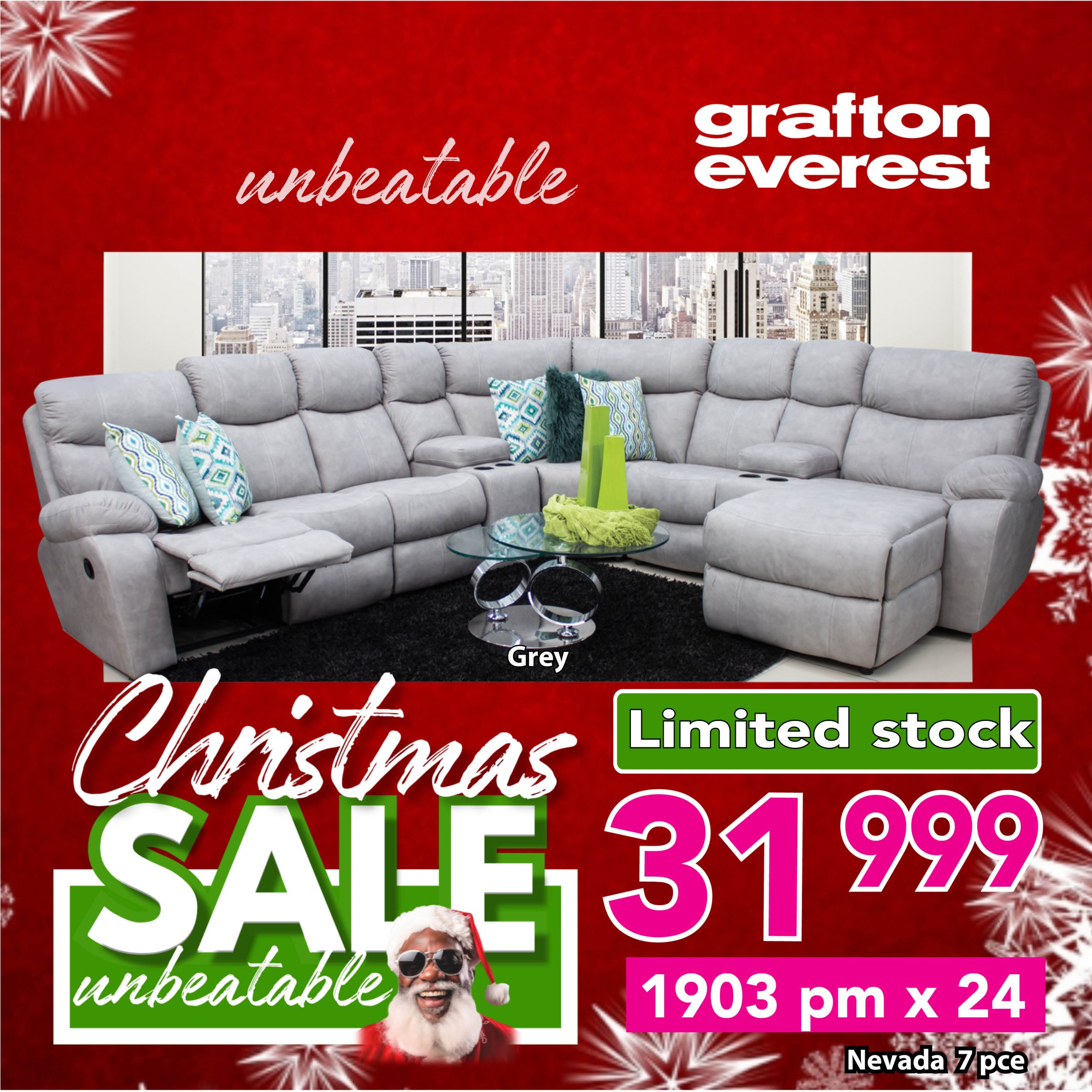 Grafton Everest Nevada 7 pce corner –  LHF – Grey
