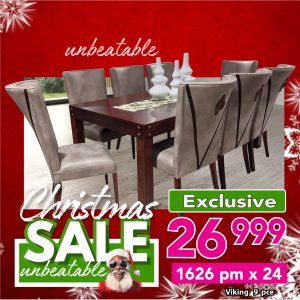 Viking 2.1m table & 8 Viking chairs