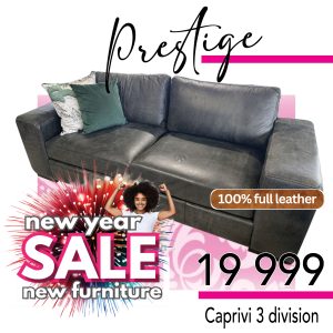 Caprivi 3 seater couch - Concrete