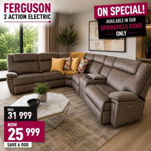 Ferguson - 6 pce - electric recliners - Havana Choc