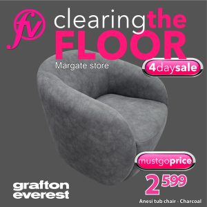 Anesi Tub Chair - Charcoal - Margate store only