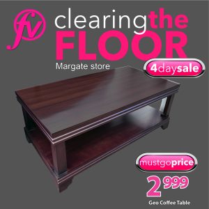 Geo Coffee Table - Dark Mahogany - Margate store only