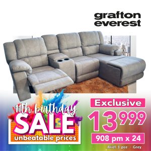 Grafton Everest Ariel - 3 pce - Addo Grey