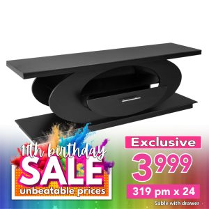 Sable plasma with drawer - Mahogany