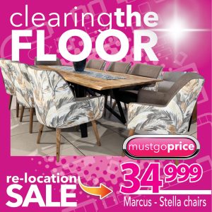 Marcus dining room suite - stella chairs