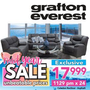 Grafton Everest Caledon 3:2:Recliner- Addo Asphalt
