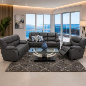 Grafton Everest Caledon 3:2:Recliner- Addo Asphalt