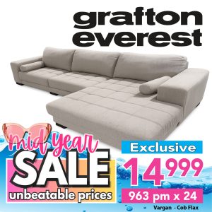 Vargan with chaise - cob flax - LHF or RHF