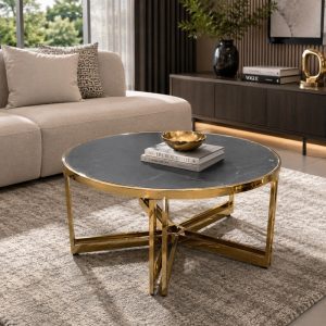 279 Gold Black Coffee Table