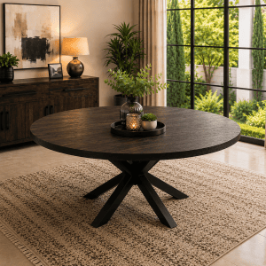 evan round dining room table